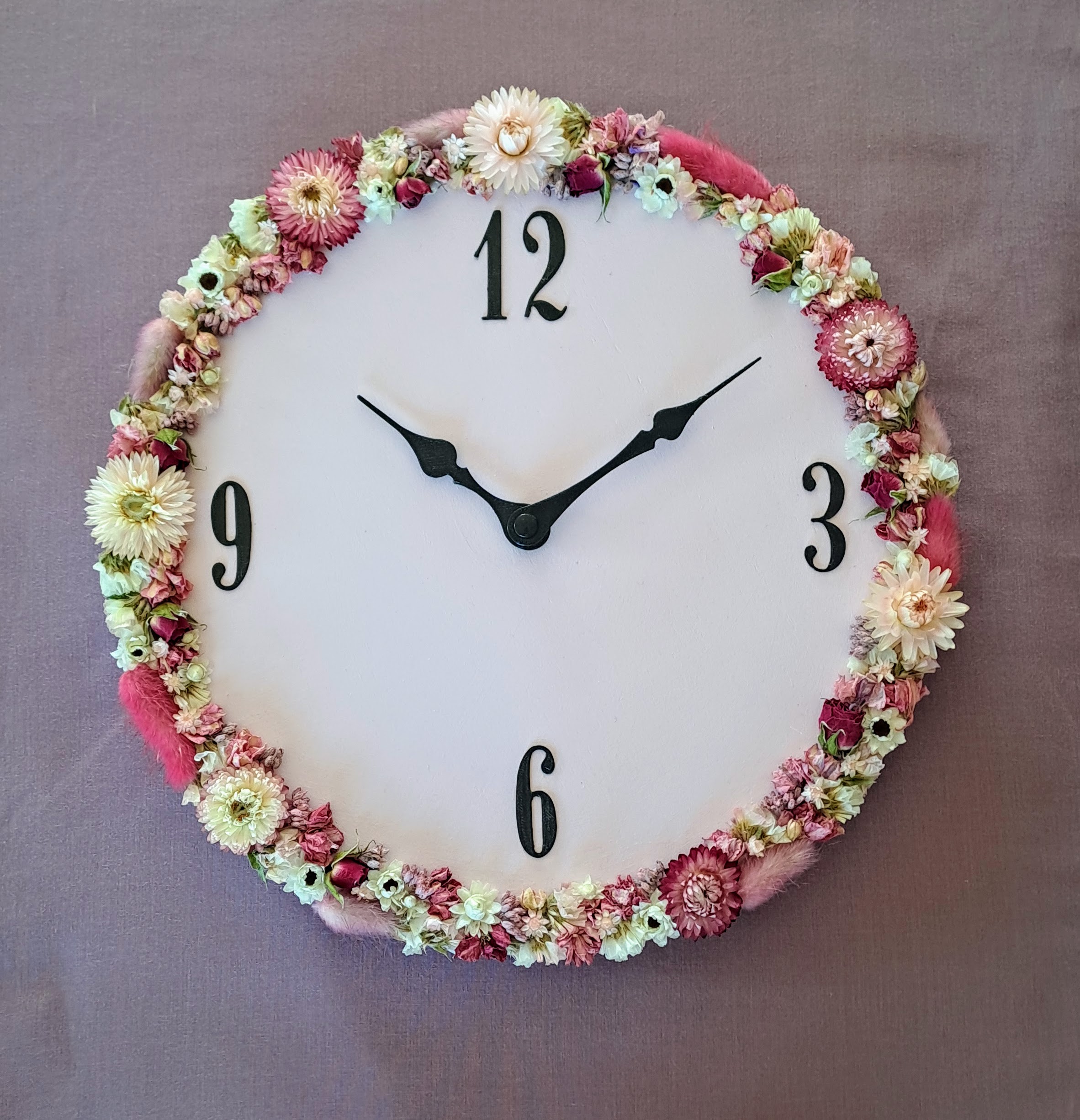 Pretty Pink Clock Flowers with Rosie